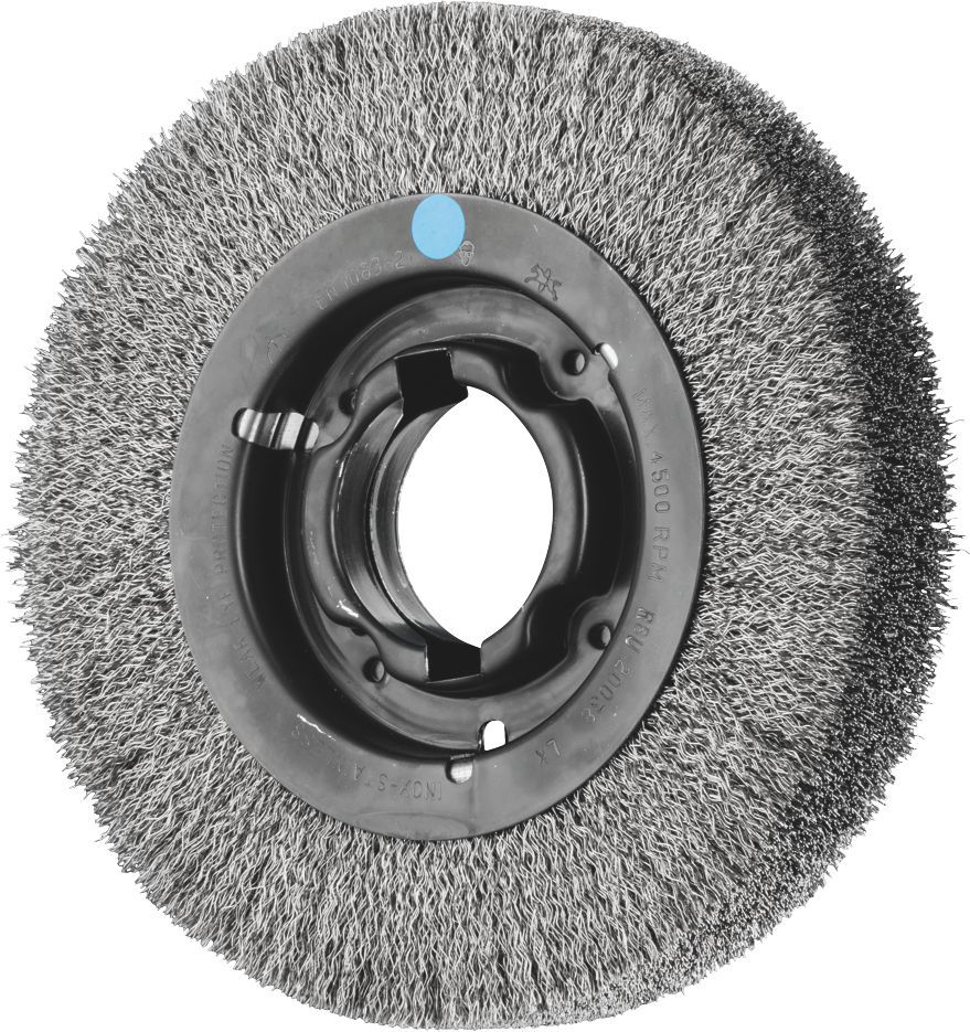 PFERD WHEEL BRUSH W/ARBOR HOLE CRIMPED S/STEEL RBU 20038/AK32-2 0.30SG